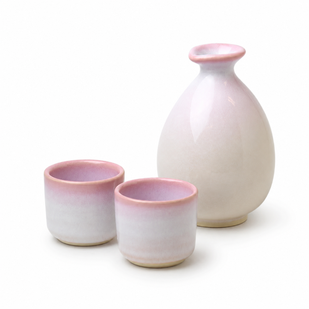 萩焼 椿秀窯  つぼみ桜 酒器セット 300cc/70cc